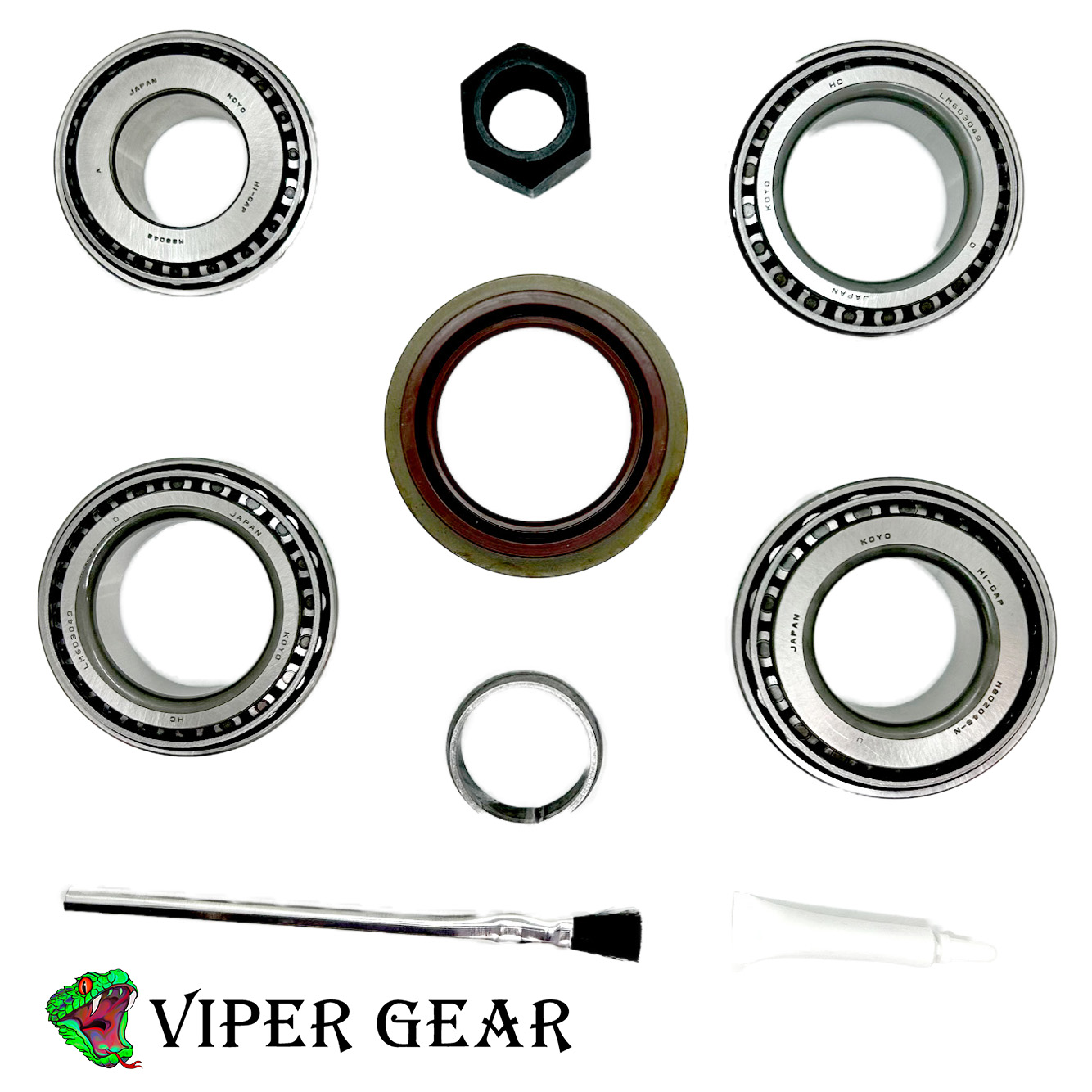 4 Koyo bearings & races, 1 pinion seal, 1 crush sleeve, 1 pinion nut