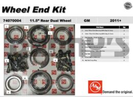 AAM Wheel Hub Kit. GM 11.5" DRW, 2011-2018 7407004